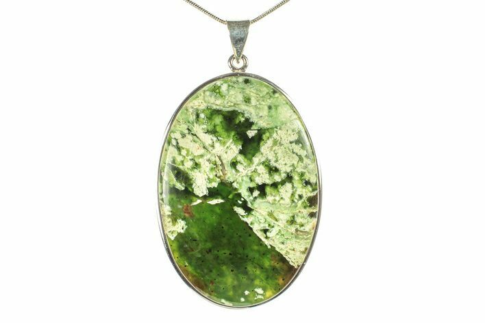 Chrome Chalcedony Pendant (Necklace) - Sterling Silver #279090